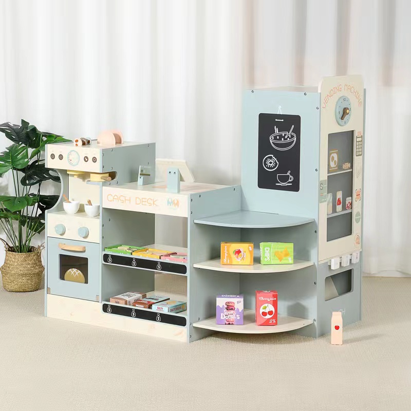 Kids Toys In Store - Детский деревянный игровой набор «Магазин-супермаркет» с