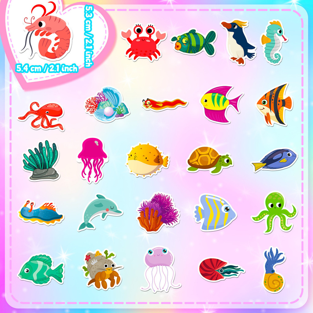 50 наклеек с морскими обитател – обзор и цена Kids Toys In Store