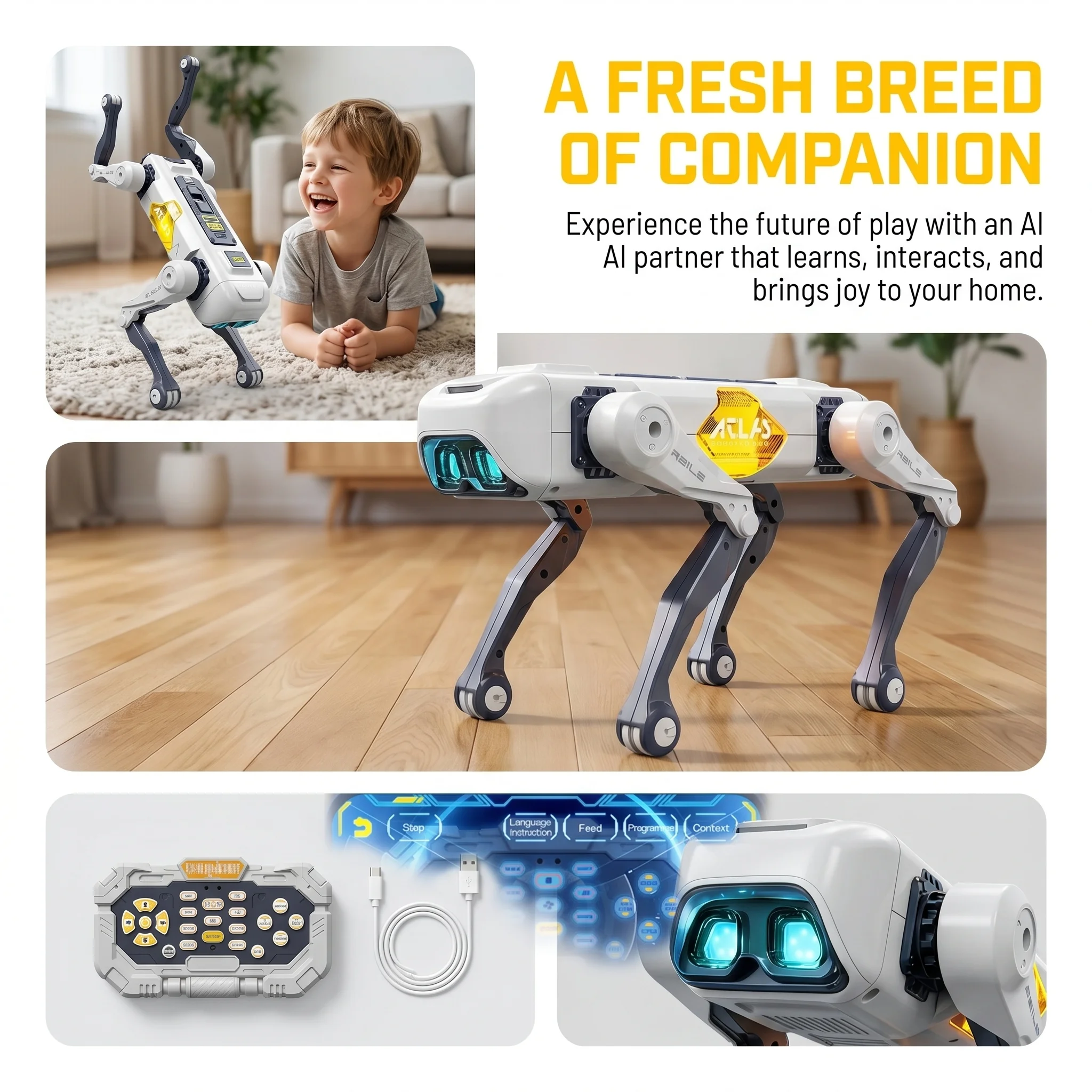 Умный робот-собака с ИИ, управ – обзор и цена Kids Toys Idea